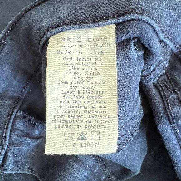 Rag & Bone Jean Legging Women's Size 28 Navy Sateen Skinny Jeans - Picture 6 of 9